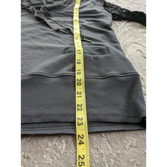 Lole Women's sz M Mixed Media Cotton Modal Grey Sweatshirt Pullover Burnout - Picture 15 of 15